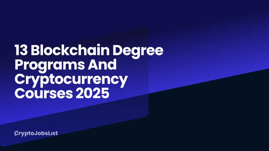 Top 5 Universities Offering Crypto & Blockchain Degrees in 2025